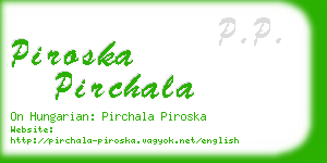 piroska pirchala business card